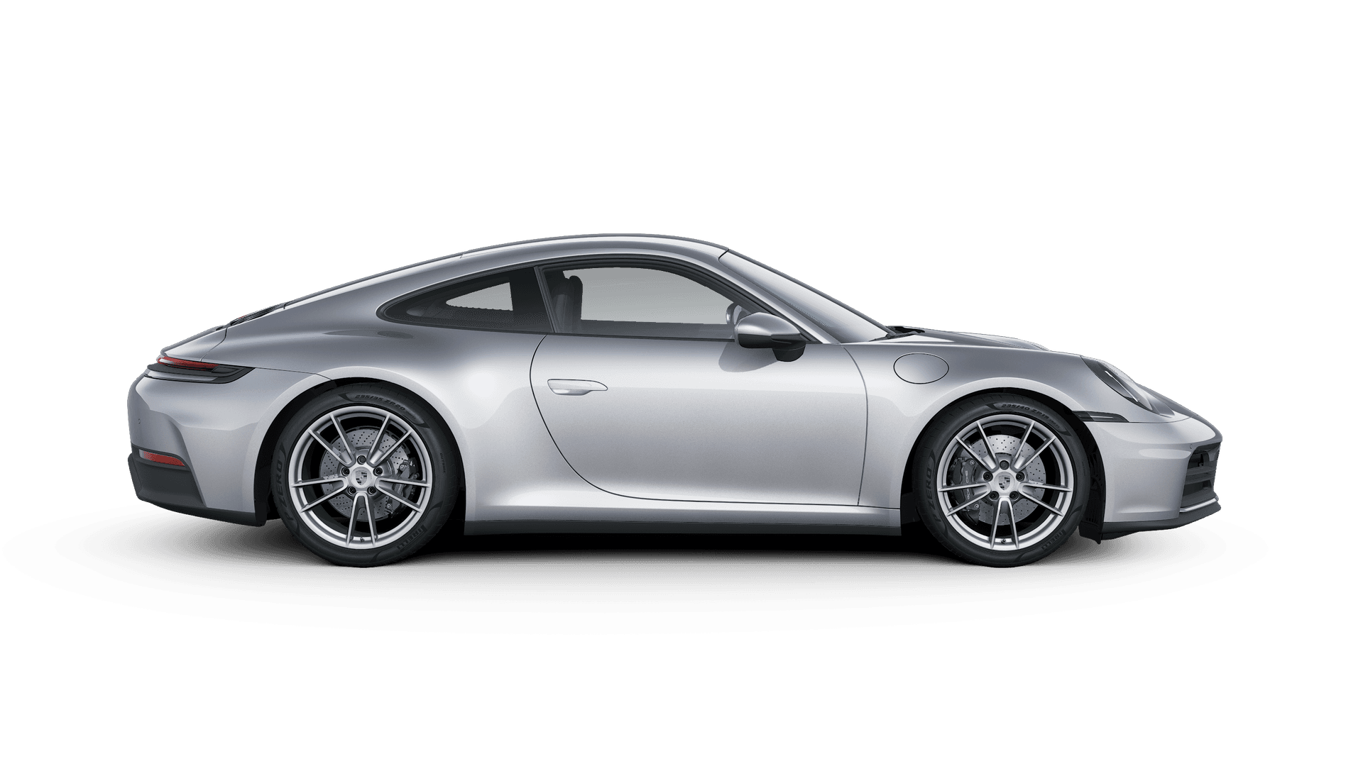 Silver Porsche 911 side profile